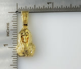Plated Small Jesus Head with Robe Christ Pendant