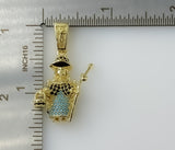 Plated Small Holy Infant of Atocha Pendant Blinged Religious Charm