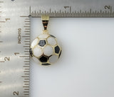 Plated Soccer Ball Pendant Athletic Sports Charm Gift
