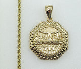 Plated The Last Supper 2mm Rope/Braided Chain Necklace