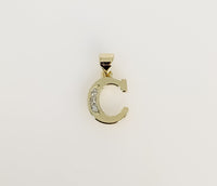 Plated Letter Initial "C" Pendant