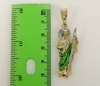 Plated Multicolor Saint Jude 3mm Cuban Chain Necklace