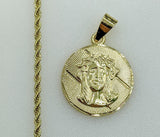 Plated Jesus 2mm Rope/Braided Chain Necklace