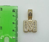 Plated Bling Letter "M" Pendant