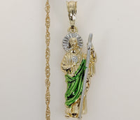 Plated Multicolor Saint Jude Twist Chain Necklace
