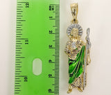 Plated Multicolor Saint Jude 3mm Cuban Chain Necklace