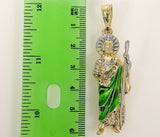 Plated Multicolor Saint Jude 3mm Cuban Chain Necklace