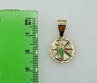 Plated Dainty Mini Multicolor Saint Jude Thaddaeus Pendant