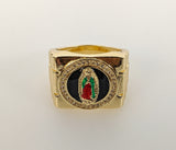 Plated Multicolor Virgin Mary Men Ring