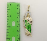 Plated Large Multicolor Saint Jude Pendant