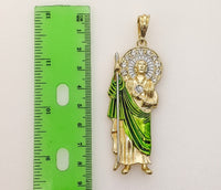 Plated Multicolor Saint Jude Thaddaeus Pendant