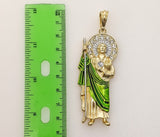 Plated Multicolor Saint Jude Thaddaeus Pendant