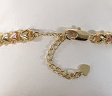 Plated Tri-Color Quince Mis 15 Años Bracelet