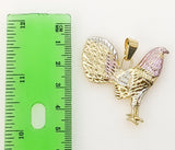 Plated Tri-Color Rooster Figaro 4mm Chain Necklace