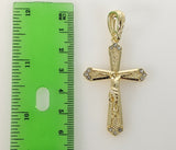 Plated Cross 2mm Rope/Braided Chain Necklace