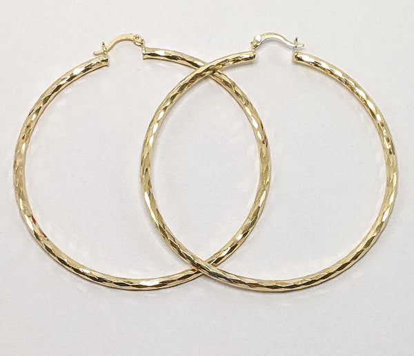 Plated 65mm Hoop Earring