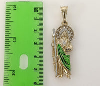 Plated Multicolor Saint Jude 3mm Figaro Chain Necklace