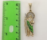 Plated Multicolor Saint Jude 3mm Figaro Chain Necklace