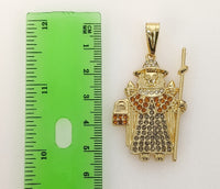 Plated Holy Infant of Atocha 4mm Rope/Braided Chain Necklace