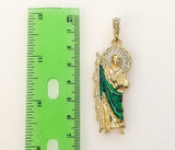 Plated Medium Multicolor Saint Jude Thaddaeus Pendant