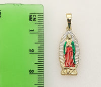 Plated Dainty Multicolor Virgin Mary 3mm Star Chain Necklace