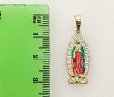 Plated Dainty Multicolor Virgin Mary 3mm Star Chain Necklace