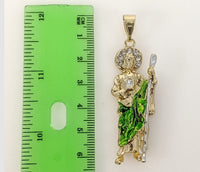 Plated Multicolor Saint Jude 3mm Figaro Chain Necklace