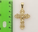Plated Cross 4mm Figaro Chain Necklace