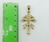 Plated Holy Cross of Caravaca 3mm Figaro Chain Necklace