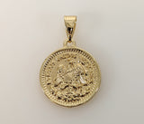 Plated Mexican Centenario Coin 50 Pesos Pendant