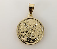 Plated Mexican Centenario Coin 50 Pesos Pendant