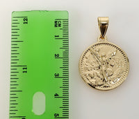 Plated Mexican Centenario Coin 50 Pesos Pendant