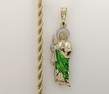 Plated Medium Multicolor Saint Jude 4mm Rope/Braided Chain Necklace