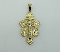 Plated Cross 5mm Figaro Chain Necklace