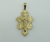 Plated Cross 5mm Figaro Chain Necklace