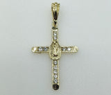 Plated Cross Virgin Mary Pendant