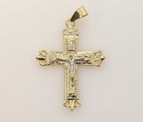 Plated Tri-Color Cross Pendant