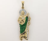 Plated Multicolor Saint Jude Thaddaeus Pendant