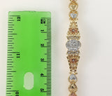 Plated Tri-Color Quince Mis 15 Años Bracelet