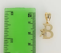 Plated Letter Initial "B" Pendant