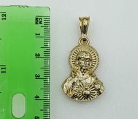 Plated Sacred Heart of Jesus 4mm Figaro Chain Necklace