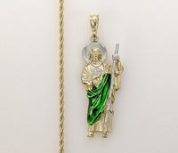 Plated Multicolor Saint Jude 2mm Rope/Braided Chain Necklace