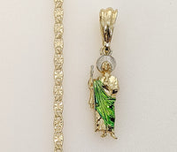 Plated Dainty Multicolor Saint Jude 3mm Star Chain Necklace