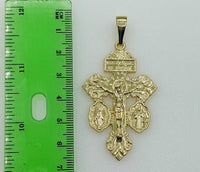 Plated Cross 3mm Figaro Chain Necklace