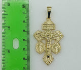 Plated Cross 3mm Figaro Chain Necklace