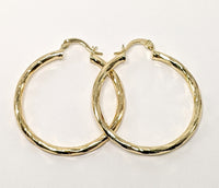 Plated 35mm Hoop Earring