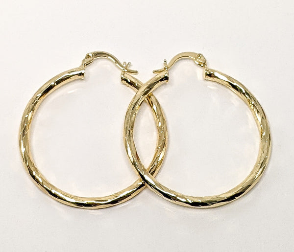 Plated 35mm Hoop Earring