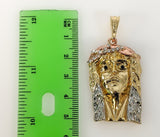 Plated Tri-Color Jesus Pendant