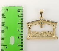 Plated The Last Supper 5mm Figaro Chain Necklace