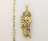 Plated Saint Jude 3mm Figaro Chain Necklace